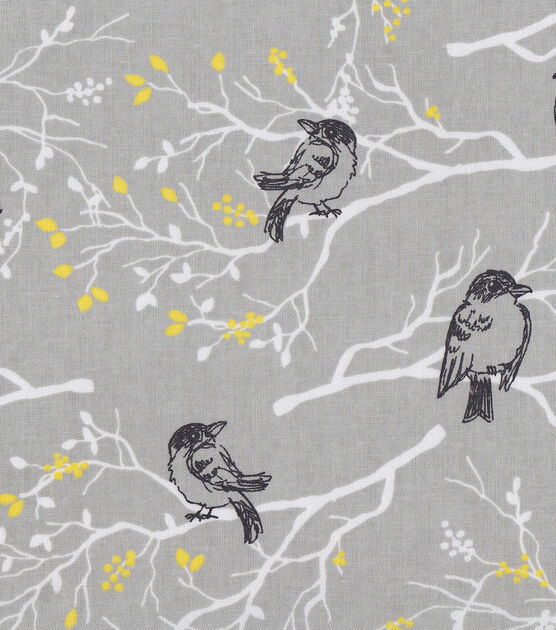 Black Birds on Branches Quilt Cotton Fabric by Keepsake Calico