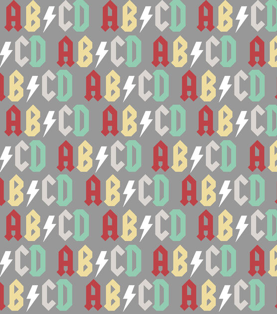 Baby Rock ABCD Nursery Flannel Fabric, , hi-res, image 3