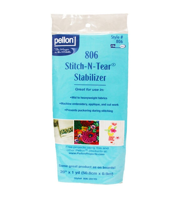 Pellon 806 Stitch N Tear Stabilizer 20" x 1 yard Package