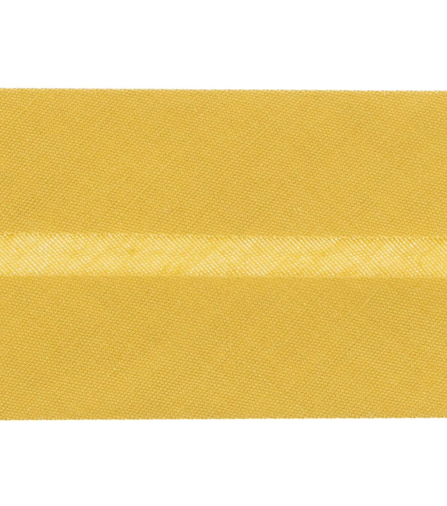 Wrights 7/8" x 3yd Double Fold Quilt Binding, Mustard, hi-res