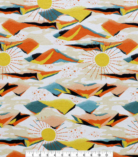 Sunset Mountains Super Snuggle Flannel Fabric, , hi-res, image 2
