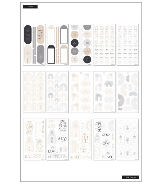 571pc Radiate 30 Sheet Happy Planner Sticker Pack, , hi-res, image 3