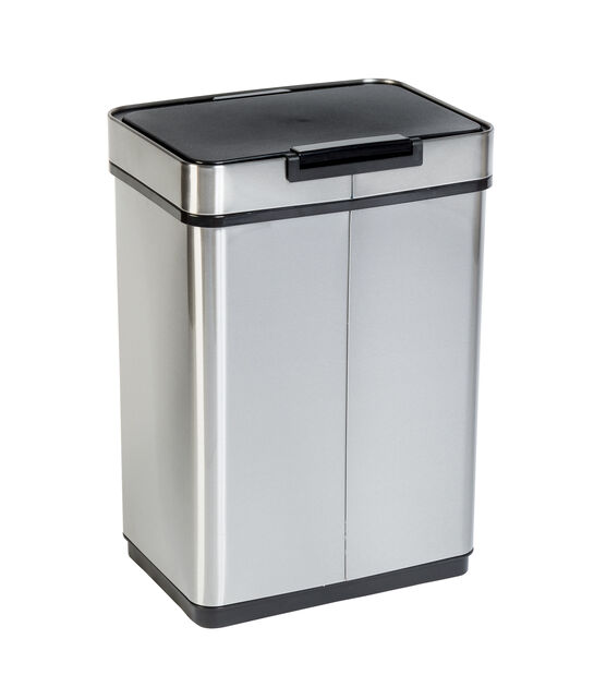 Honey Can Do 24" Silver Stainless Steel 50L Trash Can With Motion Sensor, , hi-res, image 9
