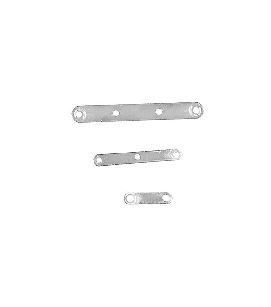 3ct Shiny Silver Metal Plain Spacer Bars by hildie & jo