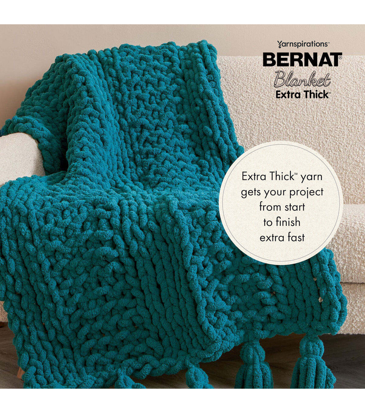 Bernat Blanket Extra Thick Yarn (600g/21.2 oz), Gold