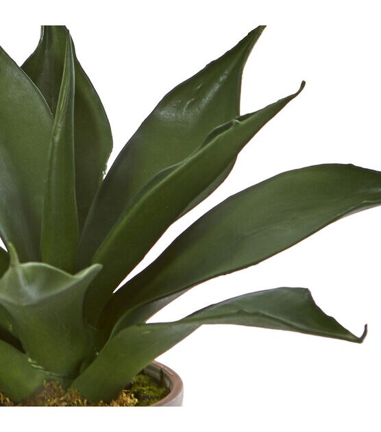 Nearly Natural 14in. Agave Succulent in Decorative Planter, , hi-res, image 2