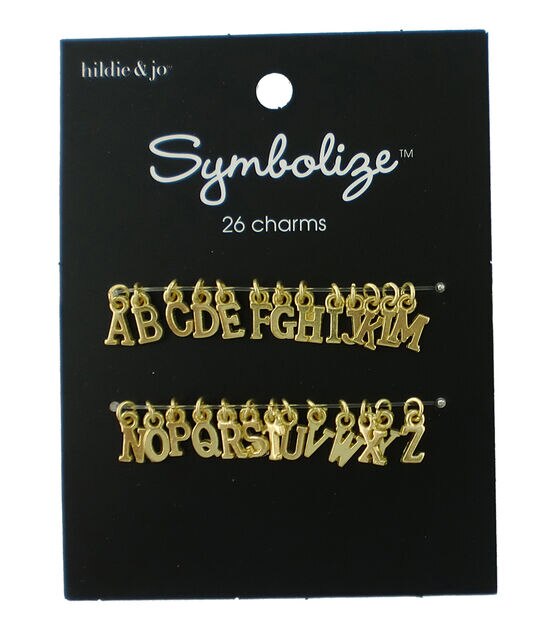 26ct Gold Alphabet Charms by hildie & jo