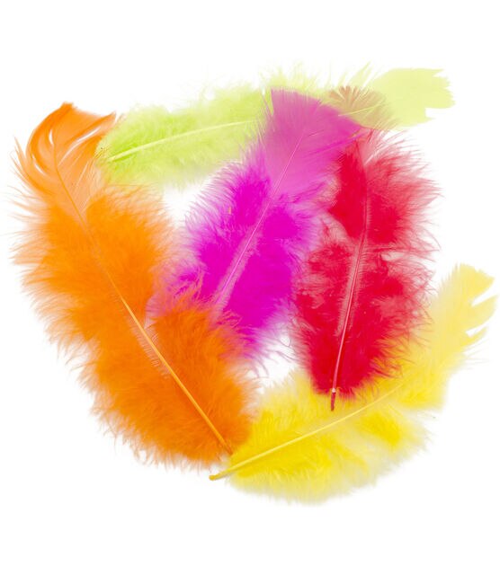 Bright Pink Feather Craft Supplies Pink Magenta Feathers for Crafts Vibrant  Neon Colorful Craft Feathers Decorations Qty12 