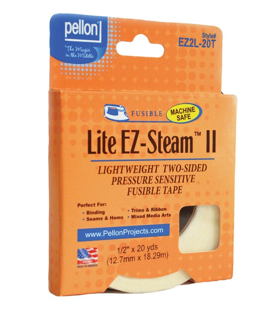 Pellon EZ2L 40T EZ Steam II 1/2" x 20yd Lite Double Sided Fusible Tape