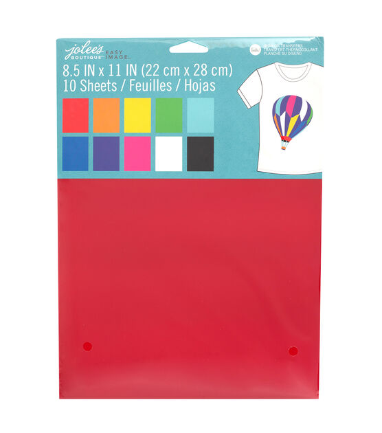 Jolee's Boutique 8.5" x 11" Multicolor Iron On Transfer Sheets 10ct