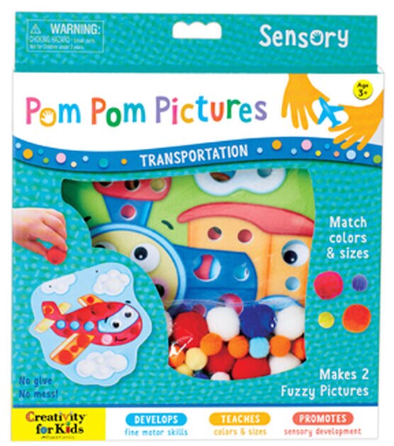 Faber-Castell 2ct Transportation No Mess Pom Pom Craft Kit, , hi-res, image 2