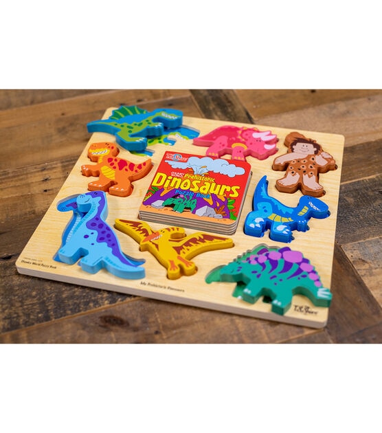 Bendon 11" x 12" Chunky World Dinosaurs Puzzle Book, , hi-res, image 2