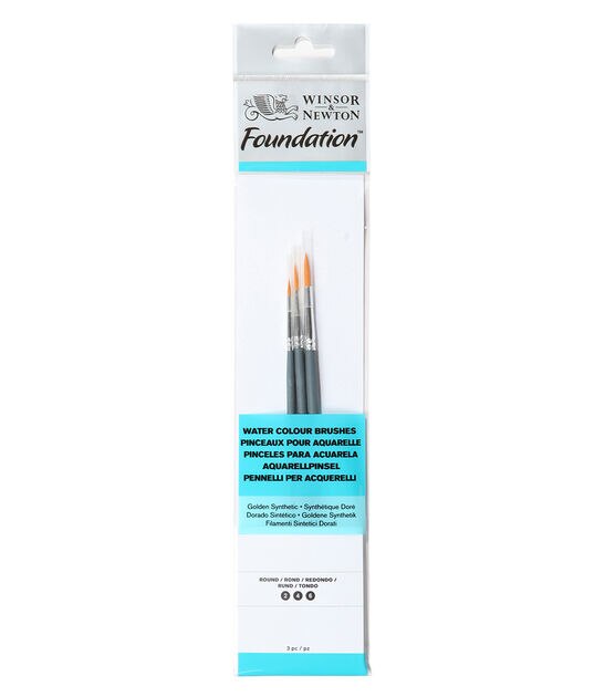 Winsor & Newton 3ct Foundation Water Color Brushes