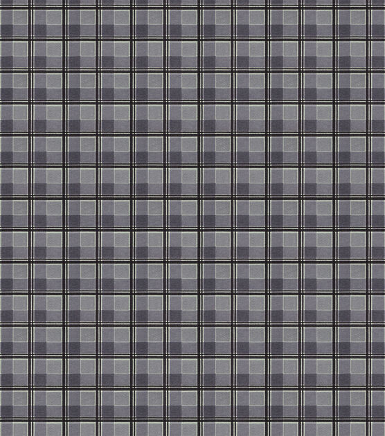 Plaid Gray 108" Wide Flannel Fabric
