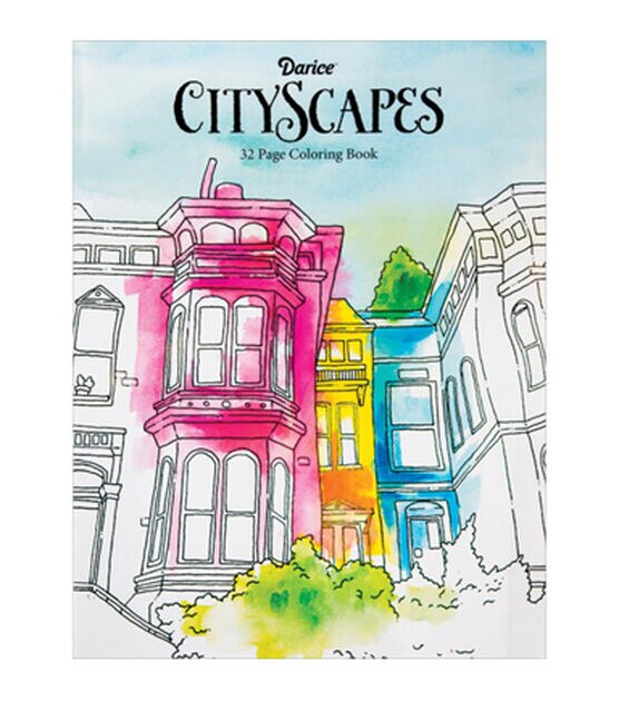 Adult Coloring Book Darice City Scapes