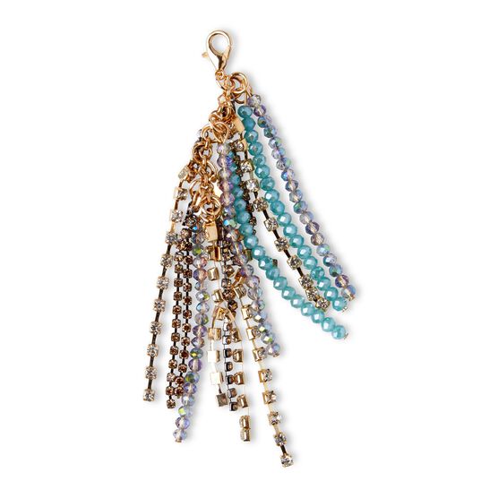 3" Gold Tassel Strands With Beads by hildie & jo, , hi-res, image 2