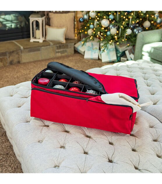 Santa's Bags Three Tray 72 Ornament Storage Bag With Side Pockets, , hi-res, image 6