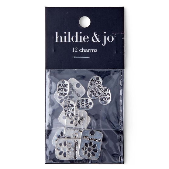 12ct Silver Metal Made With Love & Handmade Charms by hildie & jo