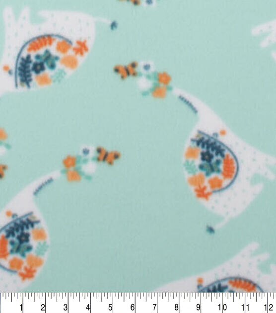 Floral Elephant Blizzard Fleece Fabric