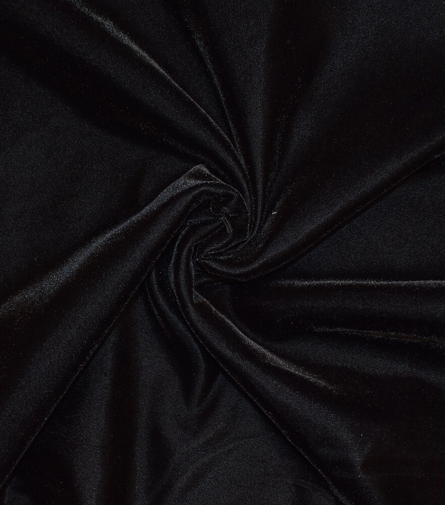 Royalty 3 Velvet Fabric, Black, swatch
