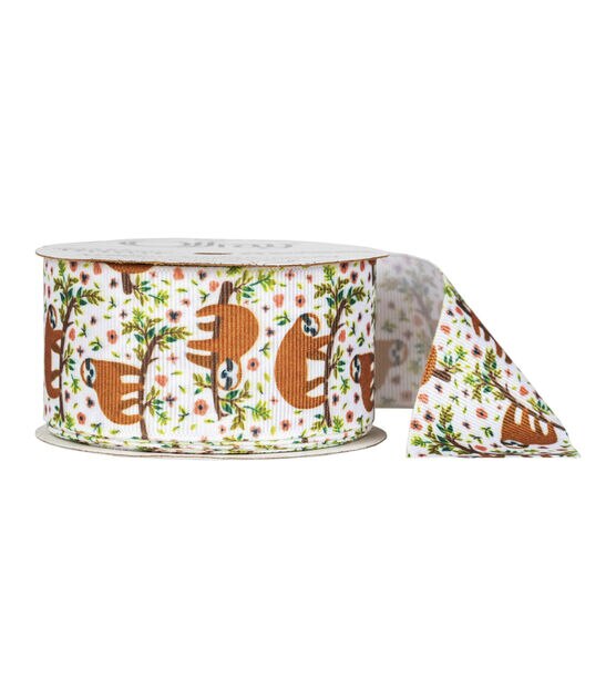 Offray 1.5" Sleepy Sloths Grosgrain Ribbon