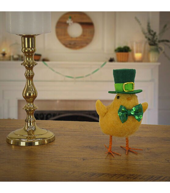 National Tree 5" St. Patrick’s Day Yellow Chick Decoration, , hi-res, image 3