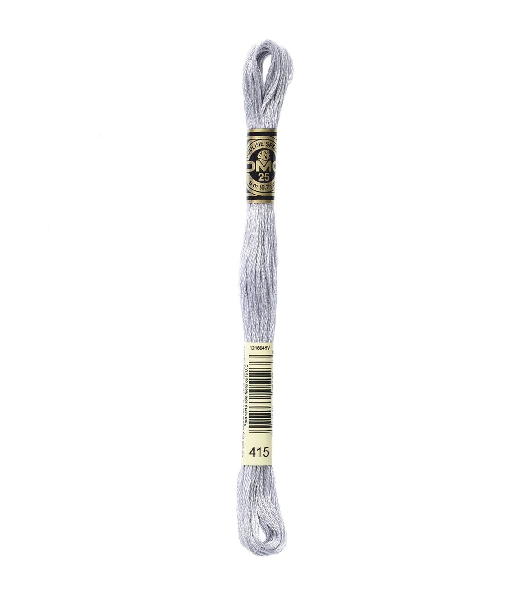DMC 8.7yd Greens & Grays 6 Strand Cotton Embroidery Floss, 415 Pearl Gray, hi-res