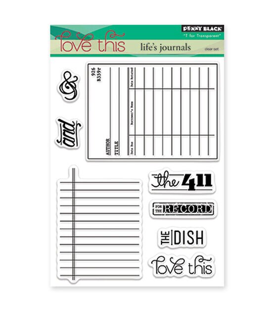 Penny Black Clear Stamps 5"X6.5" Sheet Life's Journals