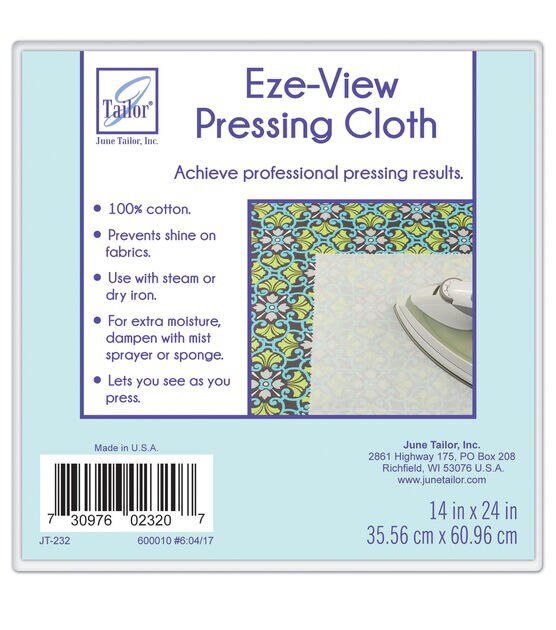 June Tailor Eze View 100% Cotton Press Cloth 24"x14"