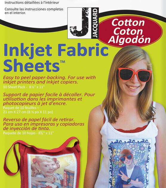 Jacquard 8.5" x 11" Cotton Percale Inkjet Fabric Sheets 10ct