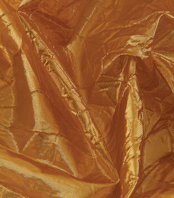Metallic Crushed Lame Fabric Gold, , hi-res, image 6