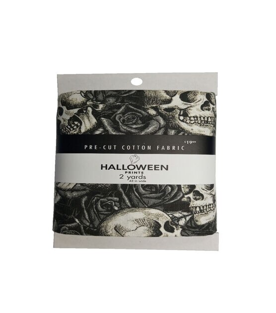 Skulls N Roses Halloween Cotton 2 Yard Precut