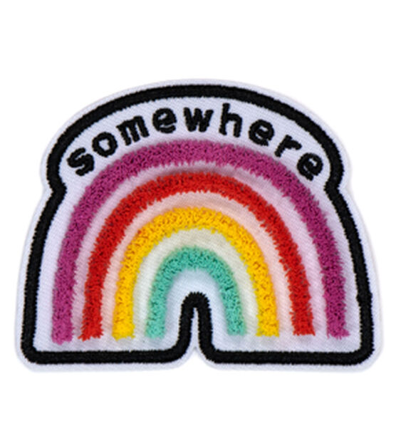 2.5" x 2" Somewhere Over the Rainbow Iron On Patch by hildie & jo, , hi-res, image 2