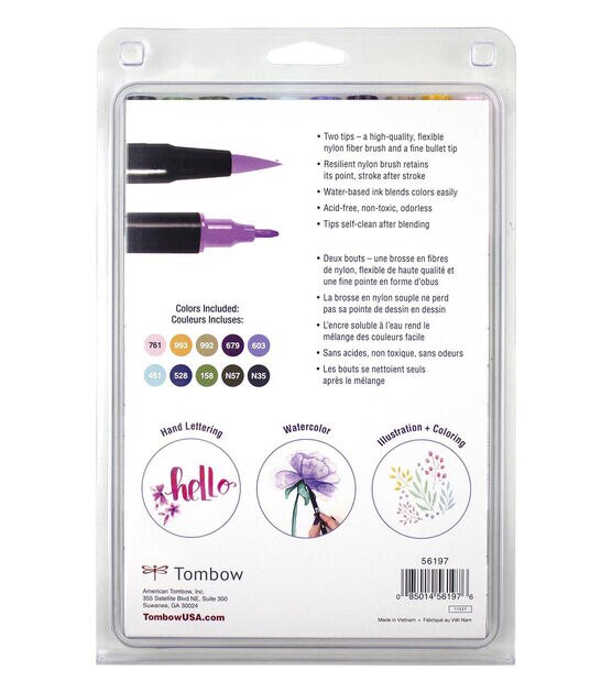 Tombow Dual Brush Pen Set, 10-Colors, Desert Flora, , hi-res, image 11