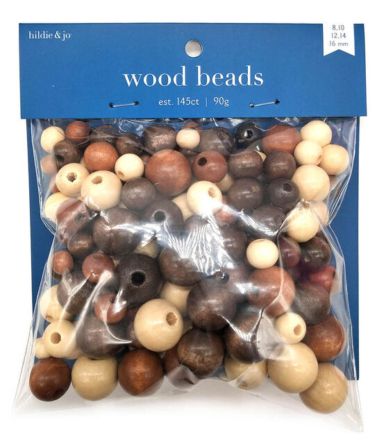 145pc Multicolor Round Wood Beads by hildie & jo