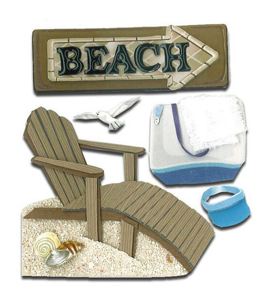 Jolee's Boutique Dimensional Sticker Beach House