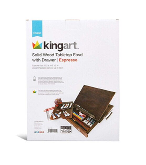 KINGART Adjustable Wood Desk Table Easel Stand Espresso Finish, , hi-res, image 9