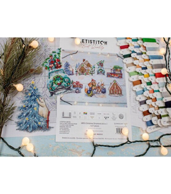 Joann Fabrics Dimensions Ornament Counted Cross Stitch Kit Santa