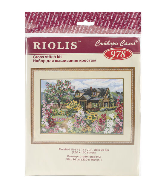 RIOLIS 15" x 10" Flowering Garden Counted Cross Stitch Kit