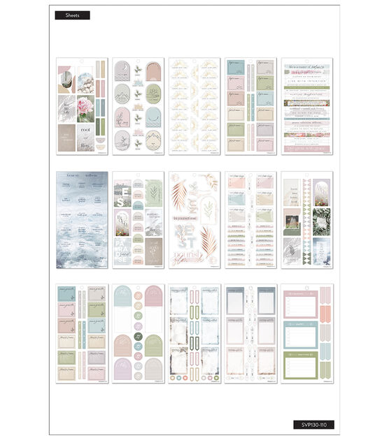 593pc Nature of Wellness Happy Planner Sticker Pack, , hi-res, image 2