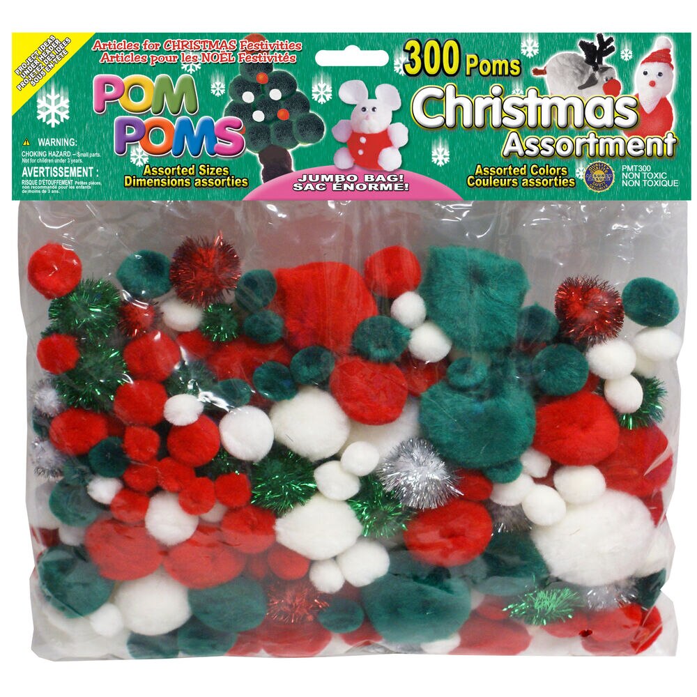 Craft Pom Pom Packs, Christmas, swatch