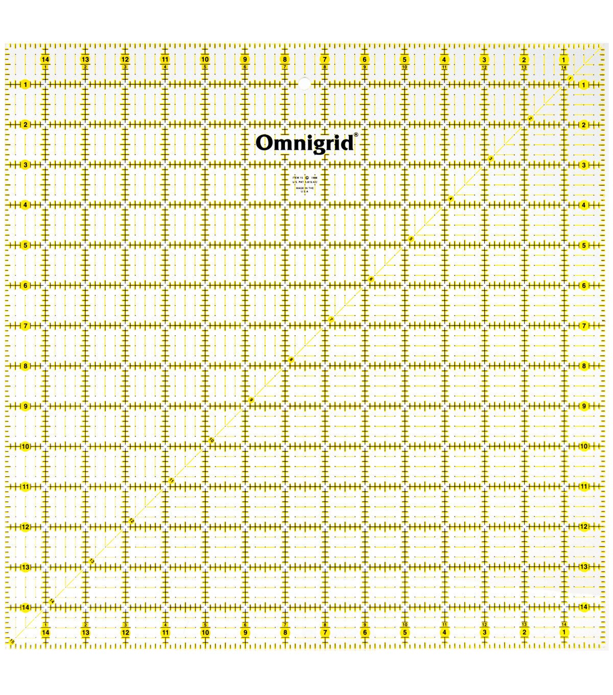 Florescent Yellow Square Up by Quilting with Charlie 10 1/2 x 10 1/2 