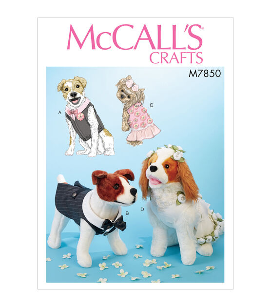 McCall's M7850 Size XS to L Pet Clothes Sewing Pattern