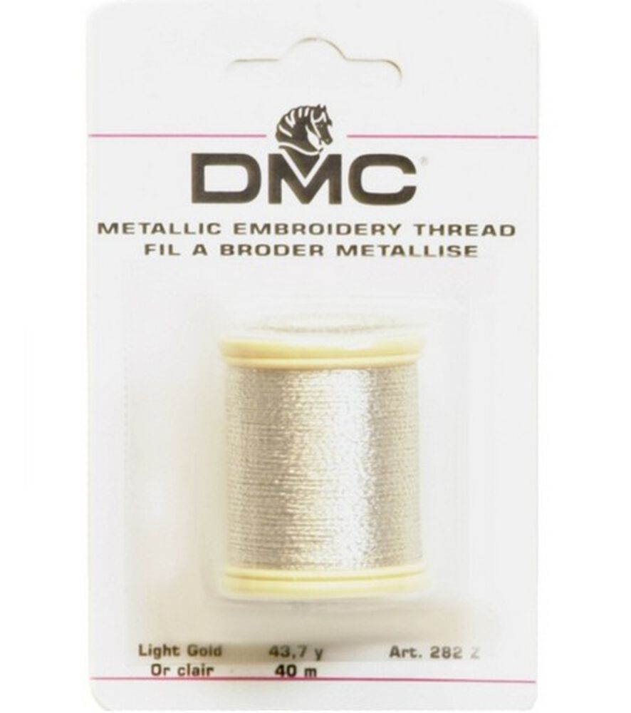 DMC Metallic Embroidery Thread 44 Yds, Light Silver, swatch