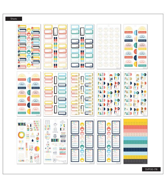 585pc Colorful Animal Happy Planner Sticker Pack, , hi-res, image 3
