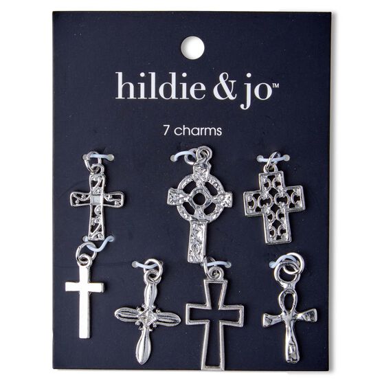 7ct Silver Cross Charms by hildie & jo