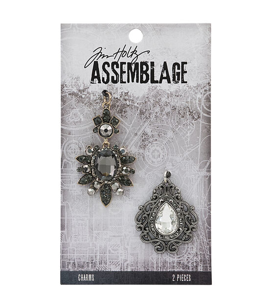 Tim Holtz Assemblage 2ct Baroqued Diamonds Charms