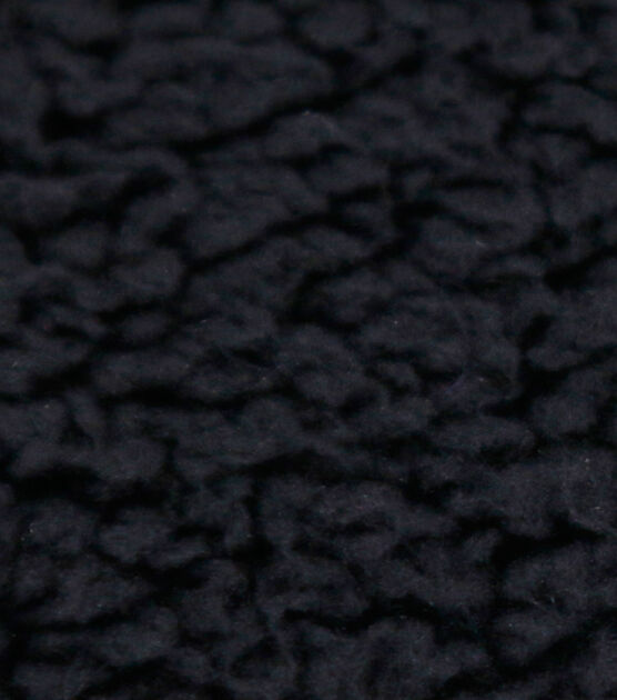 Minky Sherpa Fabric Black, by the yard