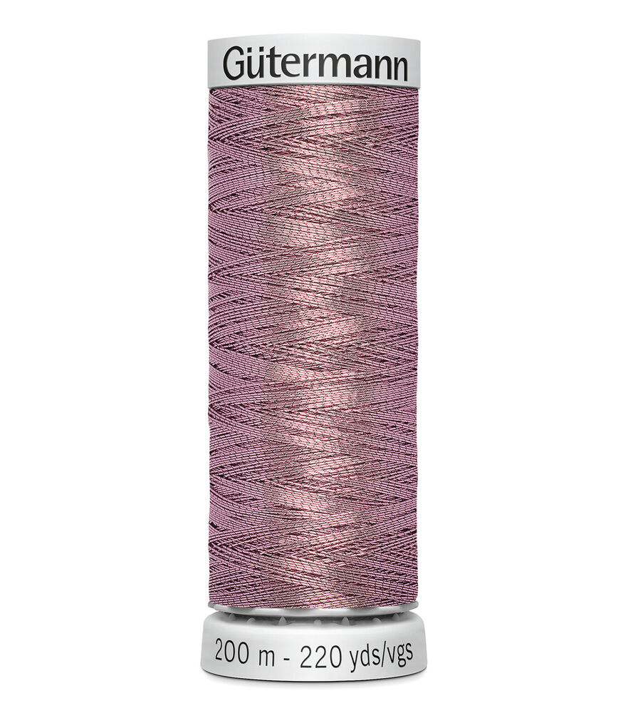 Gutermann 200M Metallic Dekor 45wt Thread, Pink, swatch