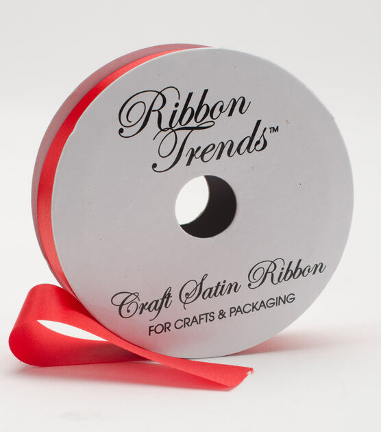 Ribbon Trends Value Craft Satin Ribbon 7/8'' Red